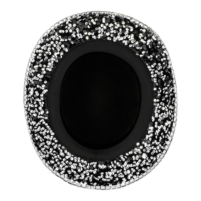 Boland Burningman festival hoed glitter zilver