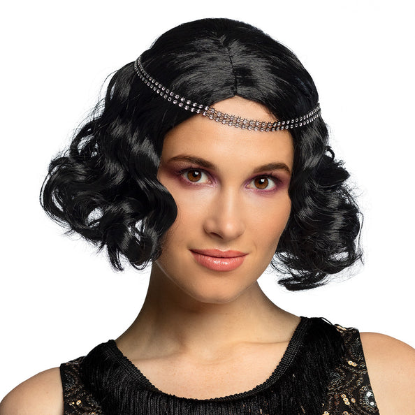 Boland Charleston pruik Flapper zwart