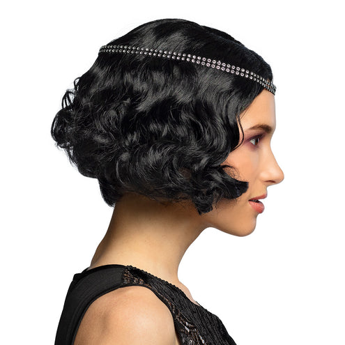 Boland Charleston pruik Flapper zwart
