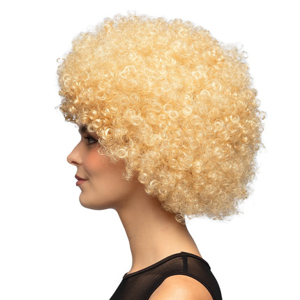 Boland Clown pruik afro krullen Groove blond