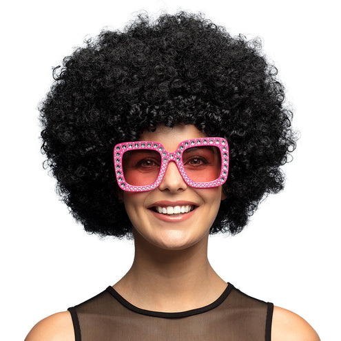 Boland Clown pruik afro krullen Groove zwart