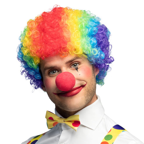 Boland Clownspruik Curly veelkleurig
