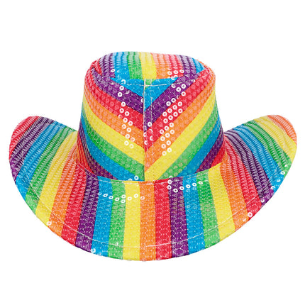 Boland Cowboyhoed regenboog pailletten Pride