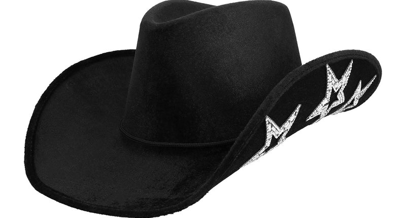 Boland Cowboyhoed starlight glitters zwart