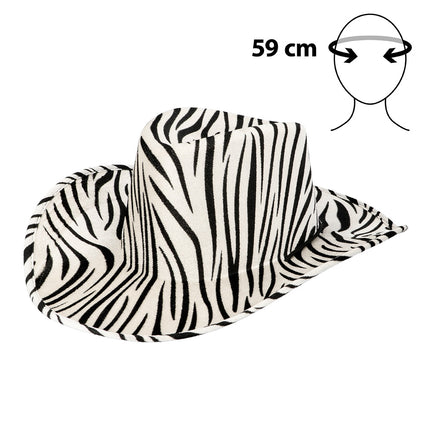 Boland Cowboyhoed zebraprint