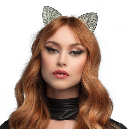 Boland Diadeem katten oren glitter