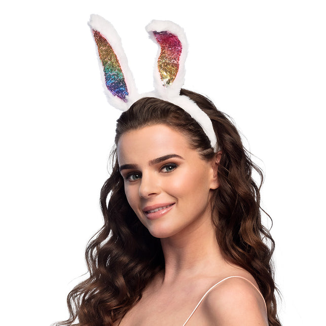 Boland Diadeem regenboog konijn oren