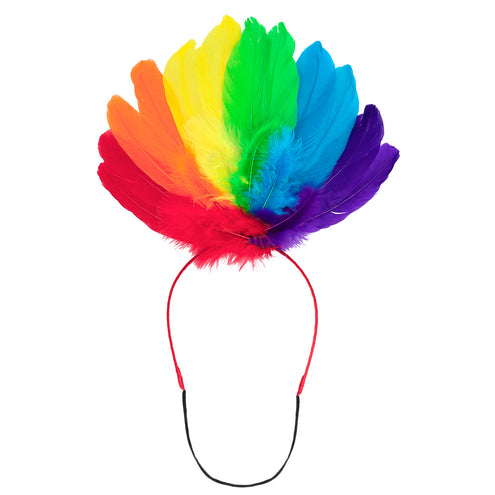 Boland Diadeem regenboog veren Pride