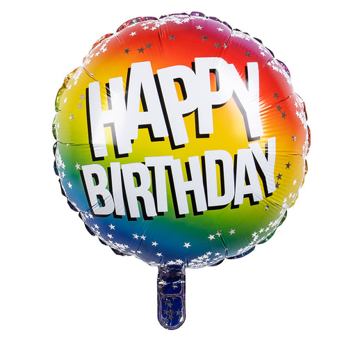 Boland Folieballon Rainbow 'Happy birthday'