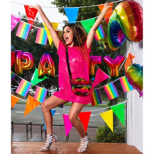 Boland Folieballonslinger 'Party' regenboog