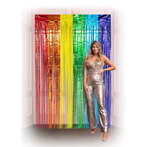 Boland Foliegordijn Metallic regenboog