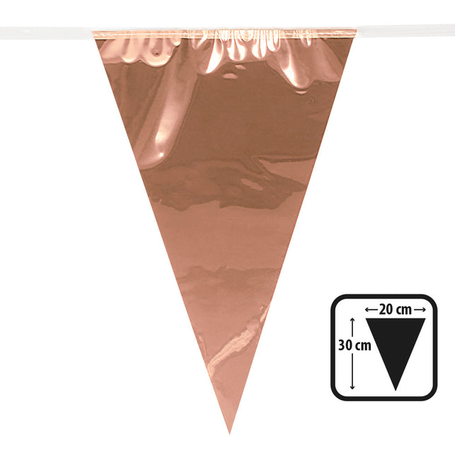 Boland Folievlaggenlijn Metallic rosegoud