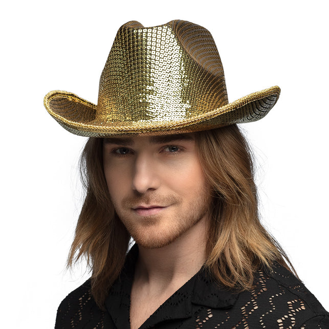 Boland Gouden cowboyhoed glitter Texas