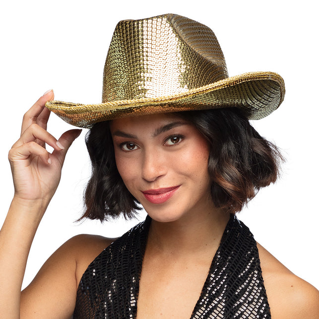 Boland Gouden cowboyhoed glitter Texas