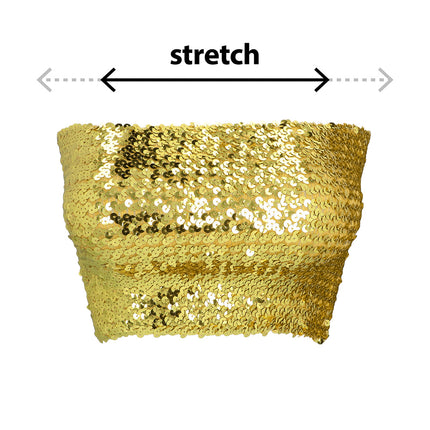 Boland Gouden glitter festival top Sparkle (dames, M/L)
