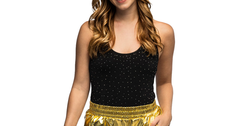 Boland Gouden glitter hotpants Shiny dames (M / L/XL)