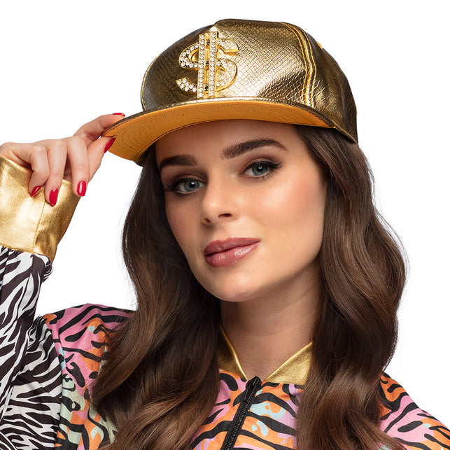 Boland Gouden pet Dollar Money maker goud