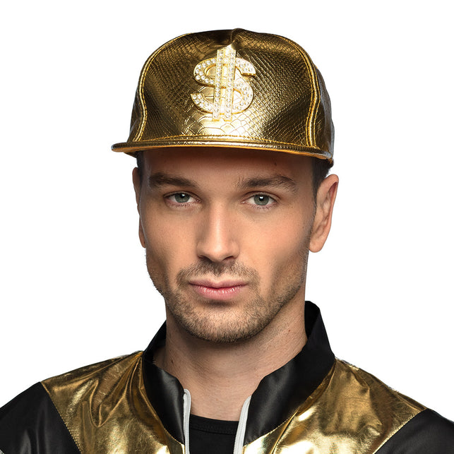Boland Gouden pet Dollar Money maker goud