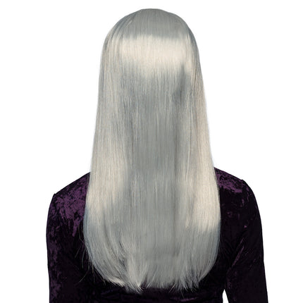 Boland Grijze pruik lang stijl haar heks