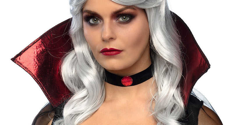 Boland Grijze vampier pruik dames