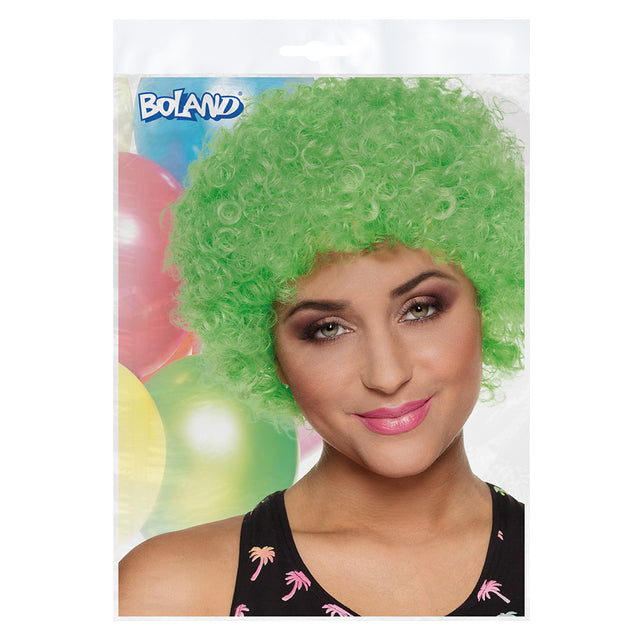 Boland Groene krul pruik Pop