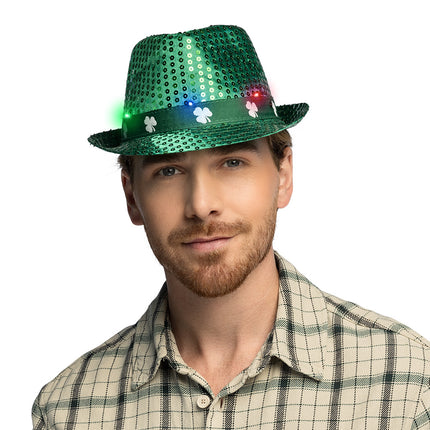 Boland Groene LED hoed Shamrock (St. Patrick's Day)