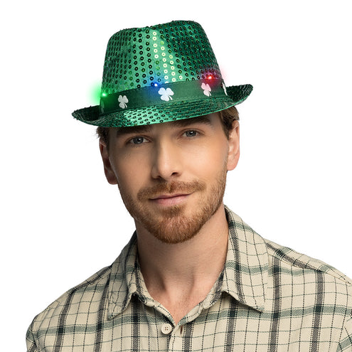 Boland Groene LED hoed Shamrock (St. Patrick's Day)