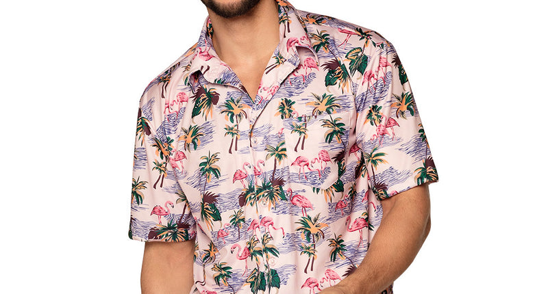 Boland Hawaii shirt heren Flamingo