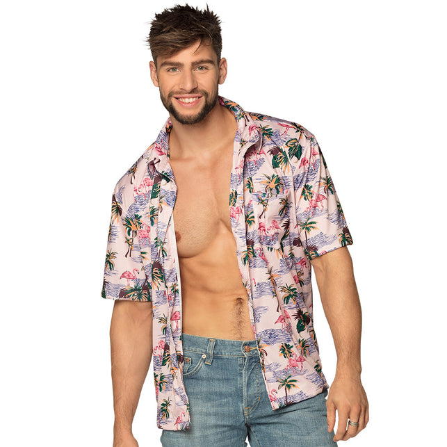 Boland Hawaii shirt heren Flamingo