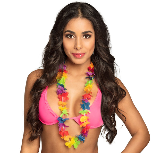 Boland Hawaïkrans regenboog multi kleuren