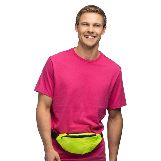 Boland Heuptasje pailletten neongeel