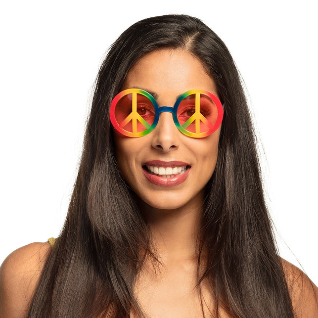 Boland Hippie bril Peace multikleuren