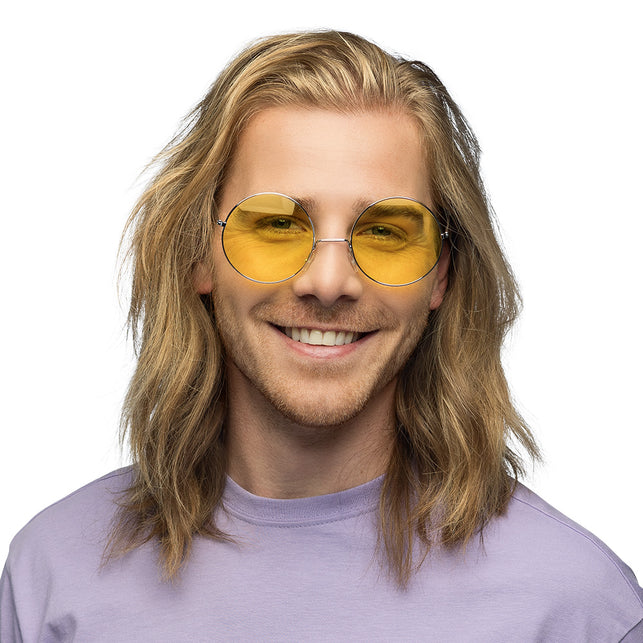 Boland Hippie bril XL geel