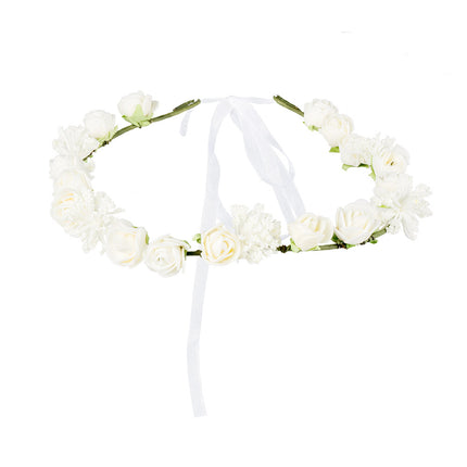 Boland Hippie hoofdband Ibiza witte bloemen