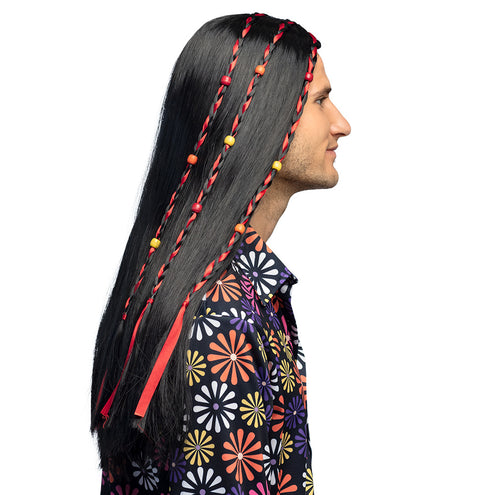 Boland Hippie pruik Flower power Dony