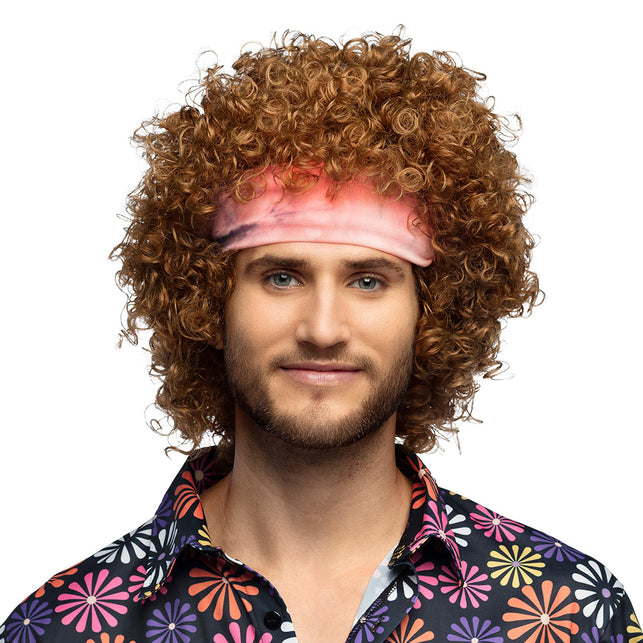 Boland Hippie pruik groove bruin krullen