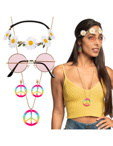 Boland Hippie verkleed set compleet