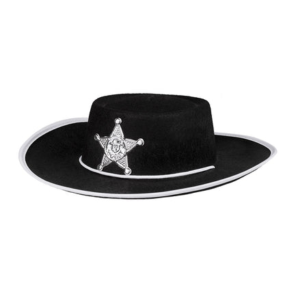 Boland Hoed kind cowboy Deputy sheriff zwart