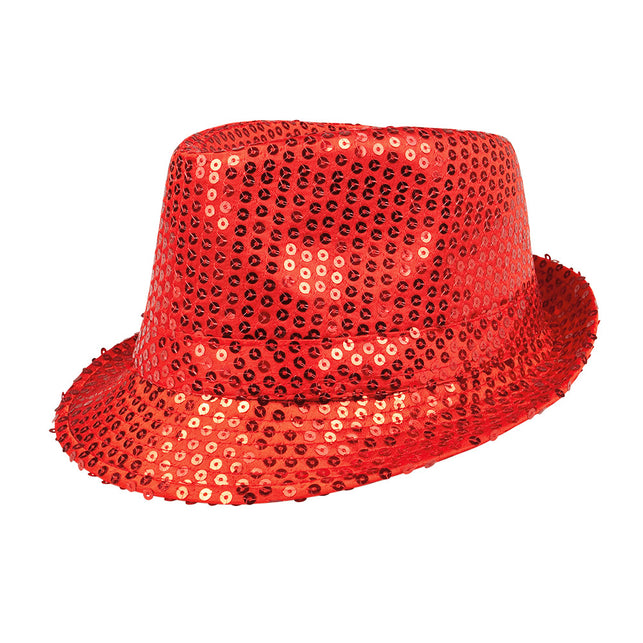 Boland Hoed Popstar sequins rood