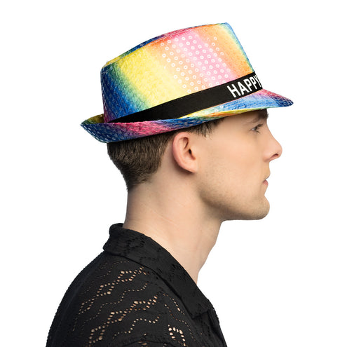 Boland Hoed Rainbow 'Happy birthday'