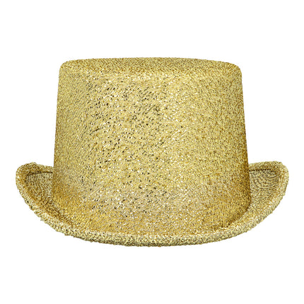 Boland Hoed Showtime goud (glitter hoge hoed)