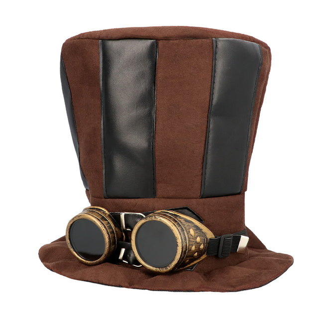 Boland Hoge hoed steampunk bruin Starepunk