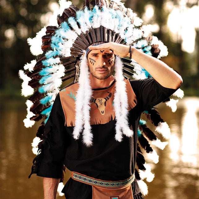 Boland Indianen tooi Snow wolf groot