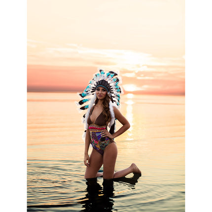 Boland Indianen tooi Snow wolf groot