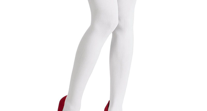 Boland Kniekousen wit met witte strik