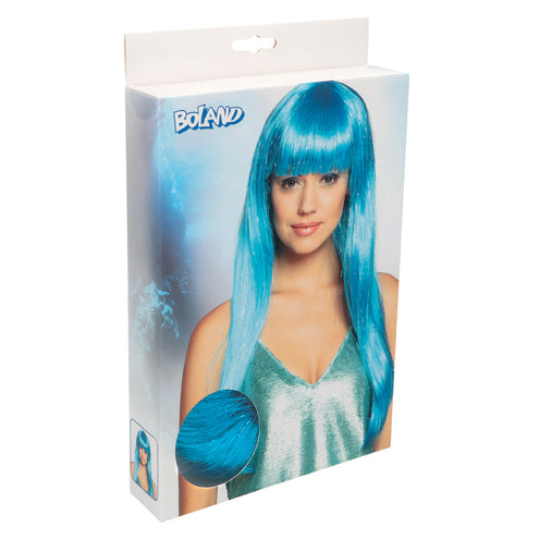 Boland Lange blauwe pruik Laguna