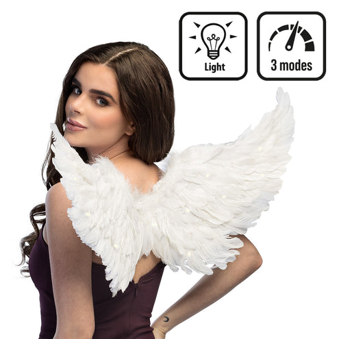 Boland LED engelenvleugels wit