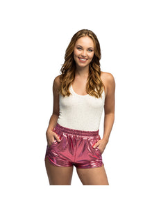 Boland Lichtroze glitter hotpants Shiny dames (M / L/XL)