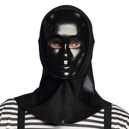 Boland Masker Mime met kap zwart
