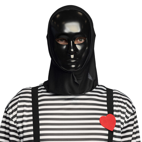Boland Masker Mime met kap zwart